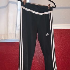 Black adidas track pants